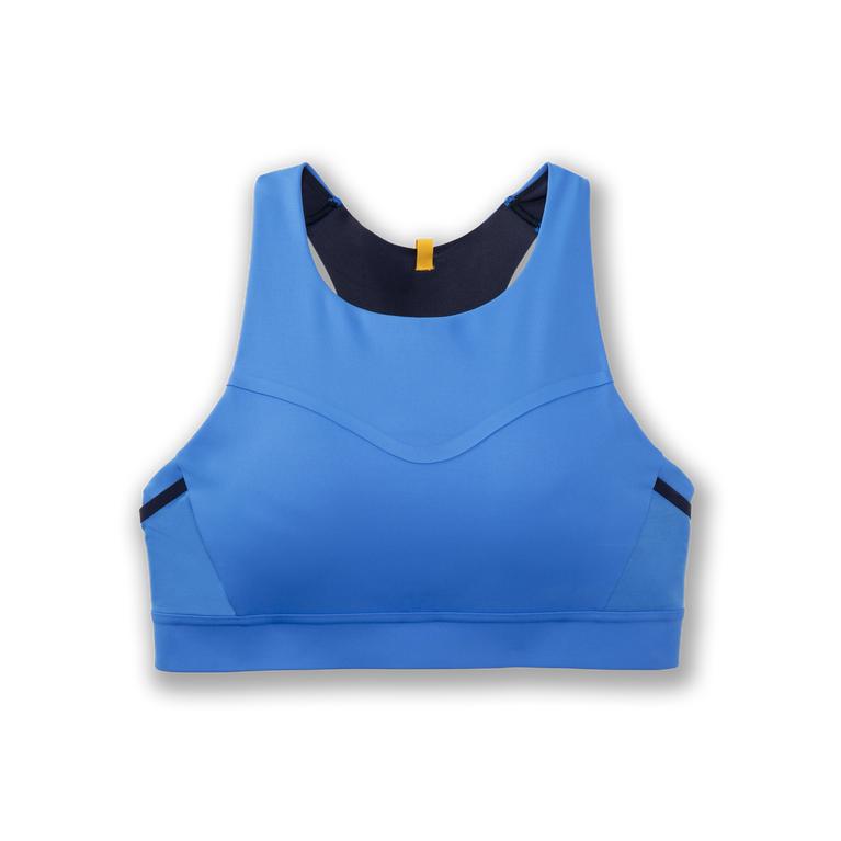 Brooks Drive 3 Pocket Running Bra - Women's - Blue Bolt (05214-FZXS)